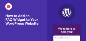 add an faq widget to your wordpress website