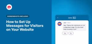 how to set up messages for visitors on your website