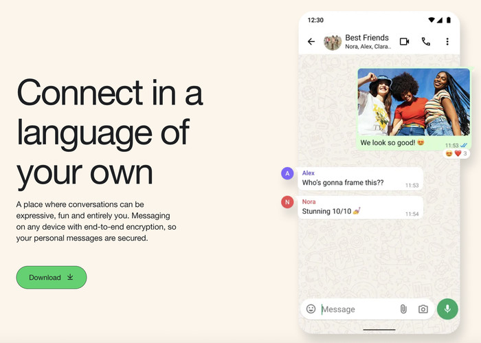 whatsapp promotion page