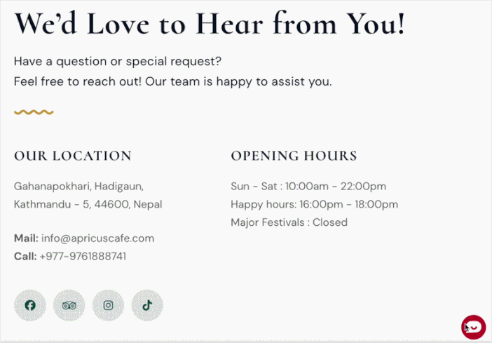 example of a facebook messenger widget