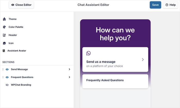 example of an edited instagram chat assistant