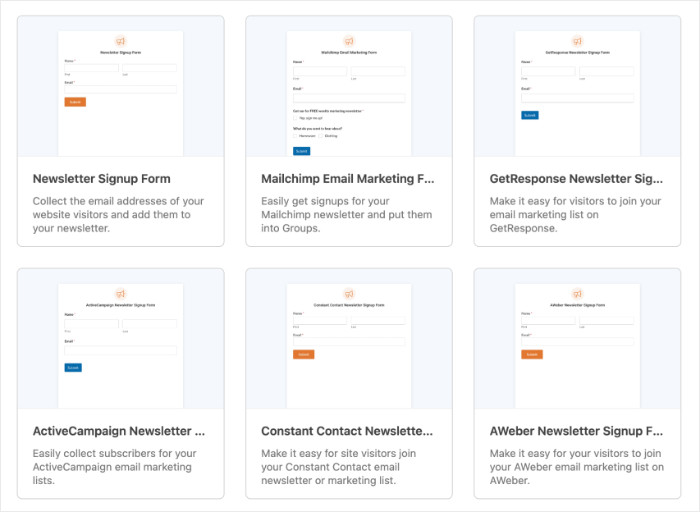 example of contact form tables