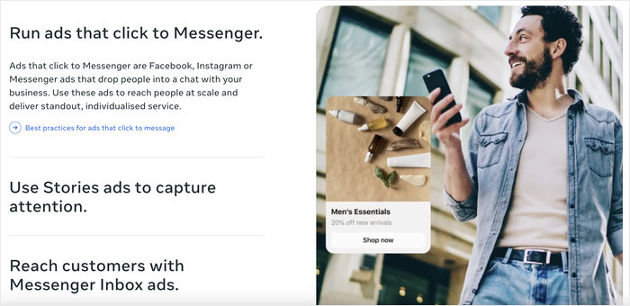 run sponsered ads on messenger