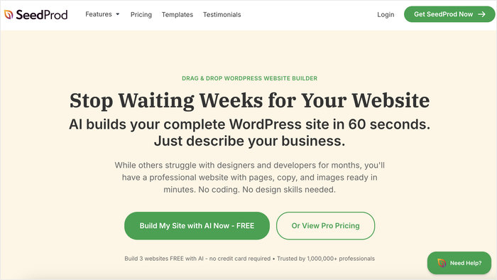 seedprod faq page builder plugins homepage