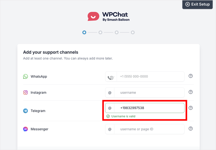 enter your wpchat phone number her