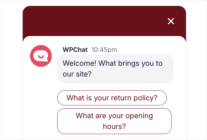 example of chat funnel intro