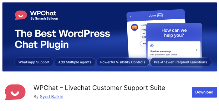 wpchat wordpress plugin free