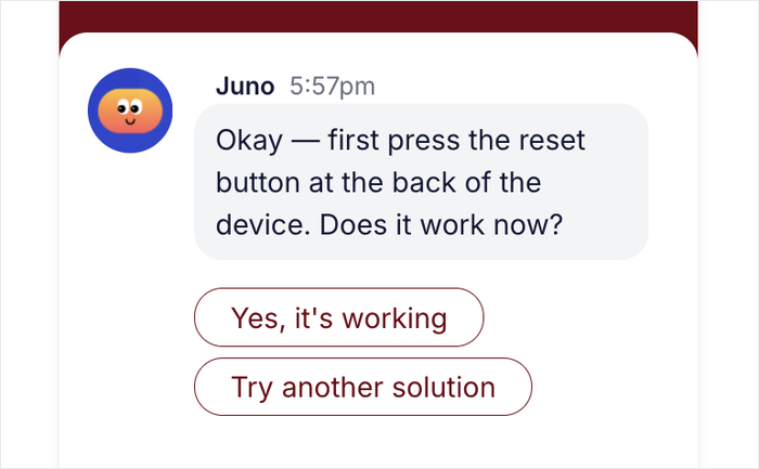 customer support chat funnel example