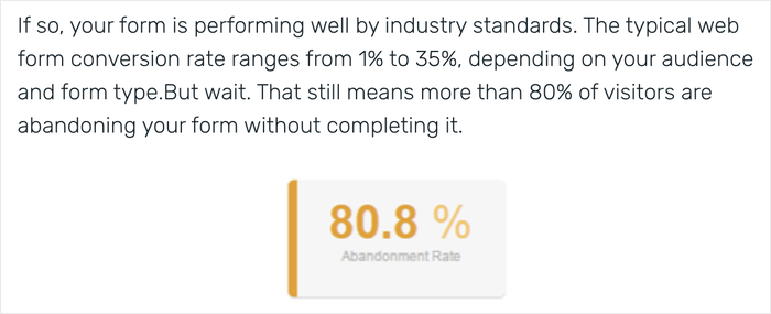form abandonment rate data