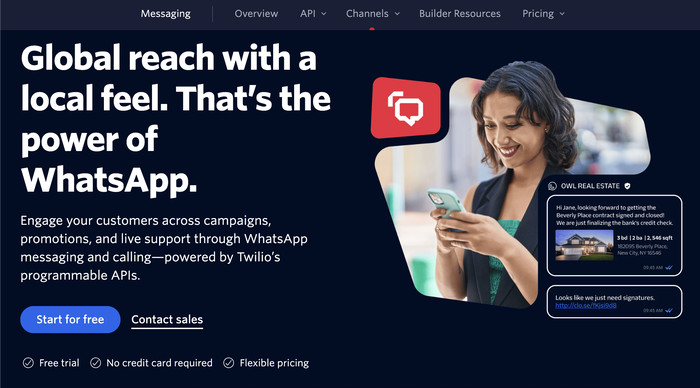 twilio api for whatsapp