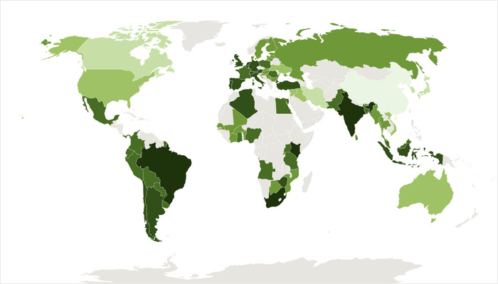 whatsapp usage data worldwide