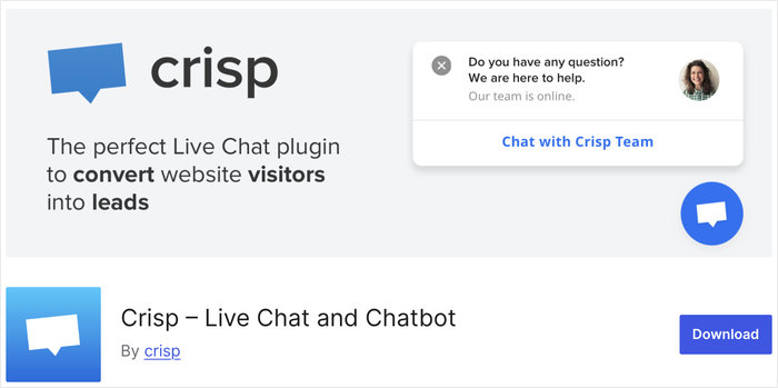 crisp wordpress plugin page - WPChat crisp wordpress plugin page