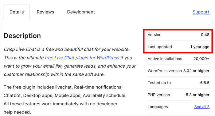last updated date for crisp chat - WPChat last updated date for crisp chat