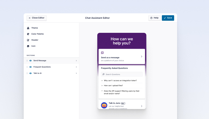 Visual Chat Widget Customizer