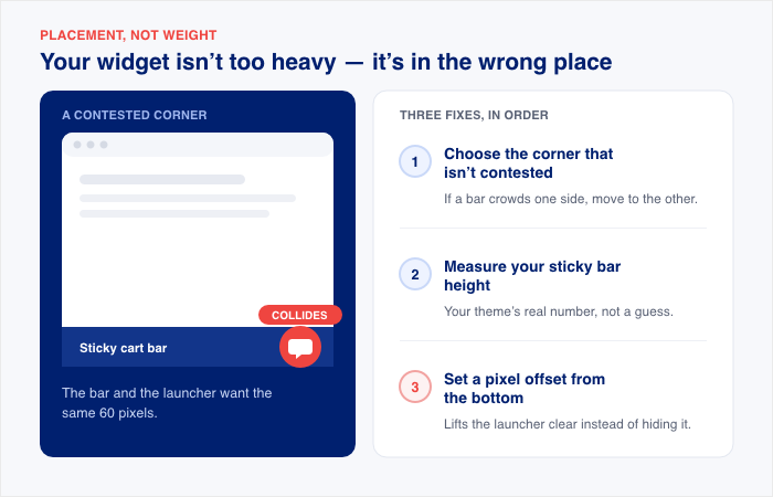 how chat widget placement affects mobile experience